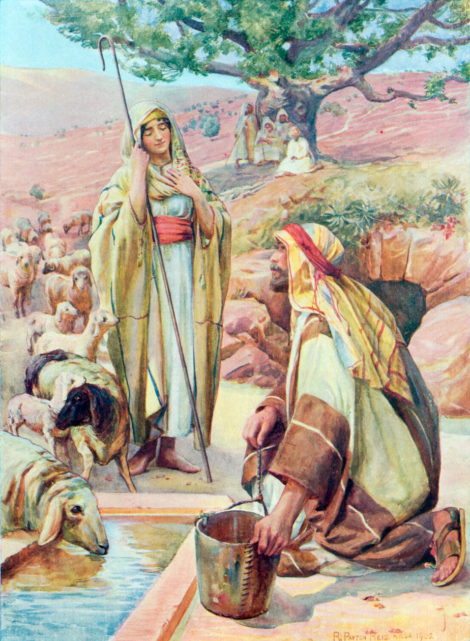 Rachel Kuyuda (renkli taş baskı) by Robert Payton Reid
