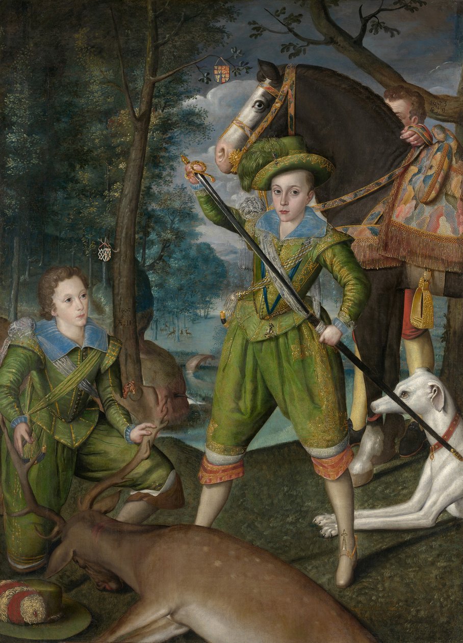 Henry Frederick 1594-1612, Galler Prensi, Sir John Harington ile birlikte 1592-1614..., 1603. by Robert Peake I