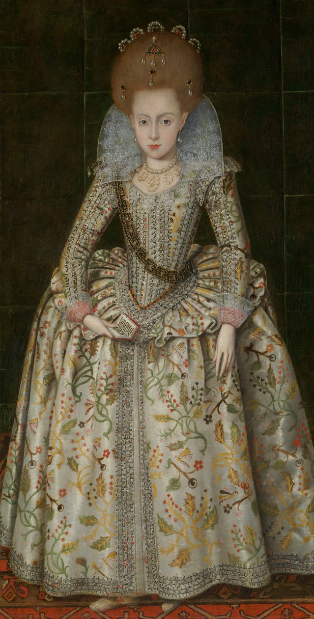 Prenses Elizabeth 1596-1662, Daha Sonra Bohemya Kraliçesi, yaklaşık. 1606. by Robert Peake I