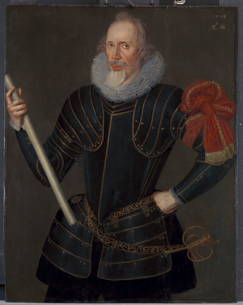 Bir Adamın Portresi, muhtemelen Thomas Howard, üçüncü Vikont Bindon (yaklaşık 1539–1611) by Robert Peake the elder