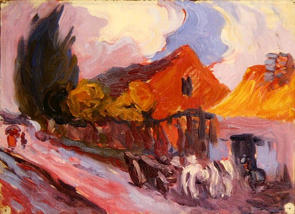 Polonyalı Smithy (tuval üzerine yağlı boya) by Robert Polhill Bevan