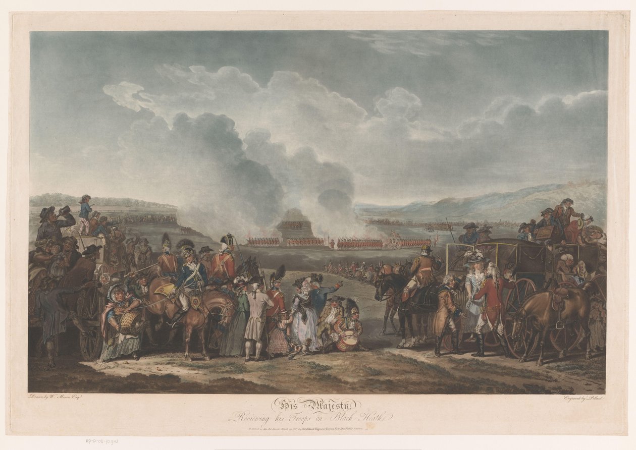 George III, birliklerini Blackheath