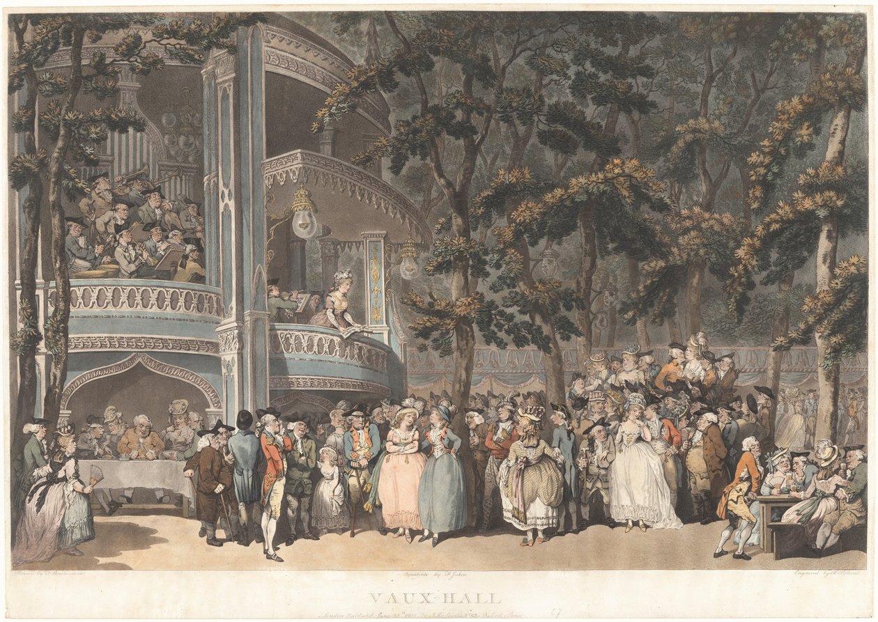 Opel Bahçeleri by Robert Pollard and Francis Jukes after Thomas Rowlandson, published by John Raphael Smith