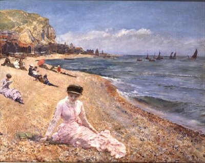 Kız bir sahilde by Robert Ponsonby Staples