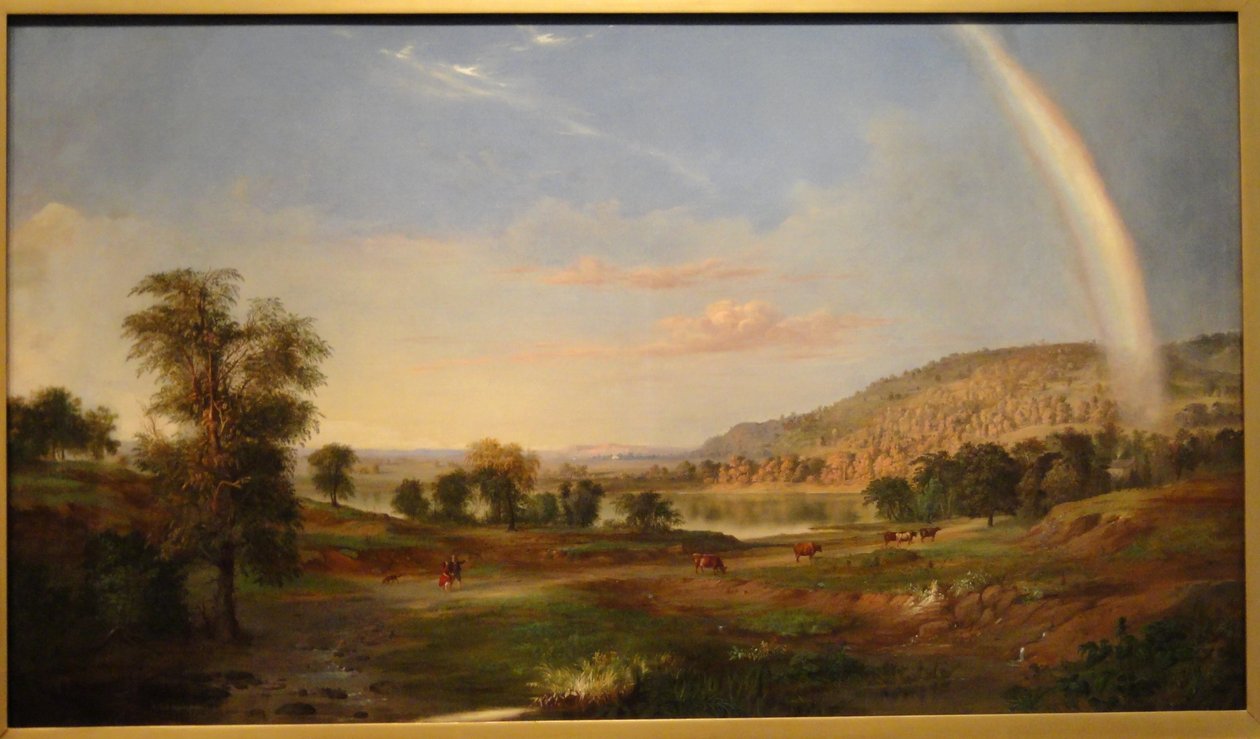 Gökkuşağı ile manzara by Robert S. Duncanson