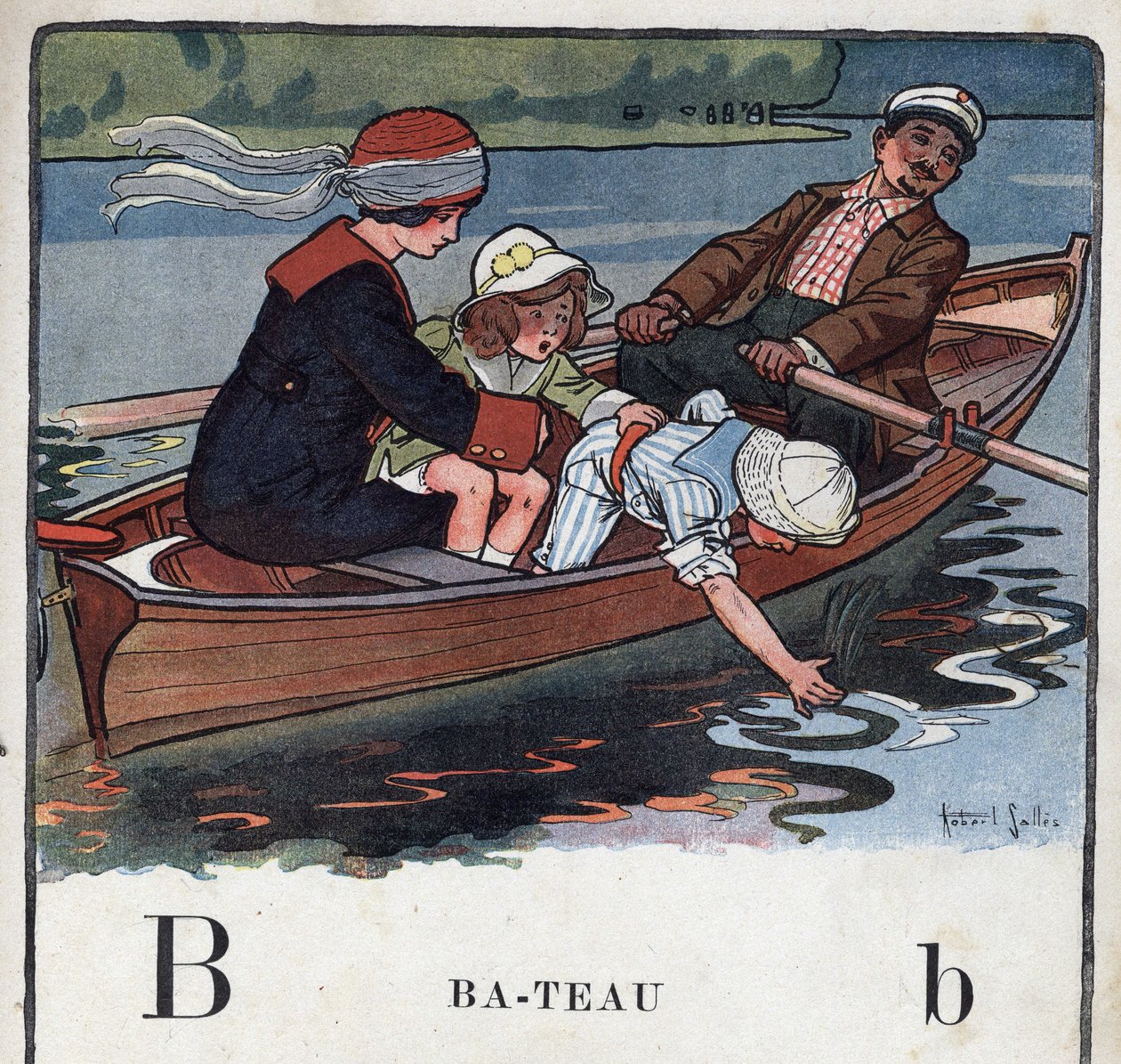 Çocuk kitabı “” Okuyacağım - Bir baba tarafından metodik ve eğlenceli alfabe””” 1926. Robert Salles