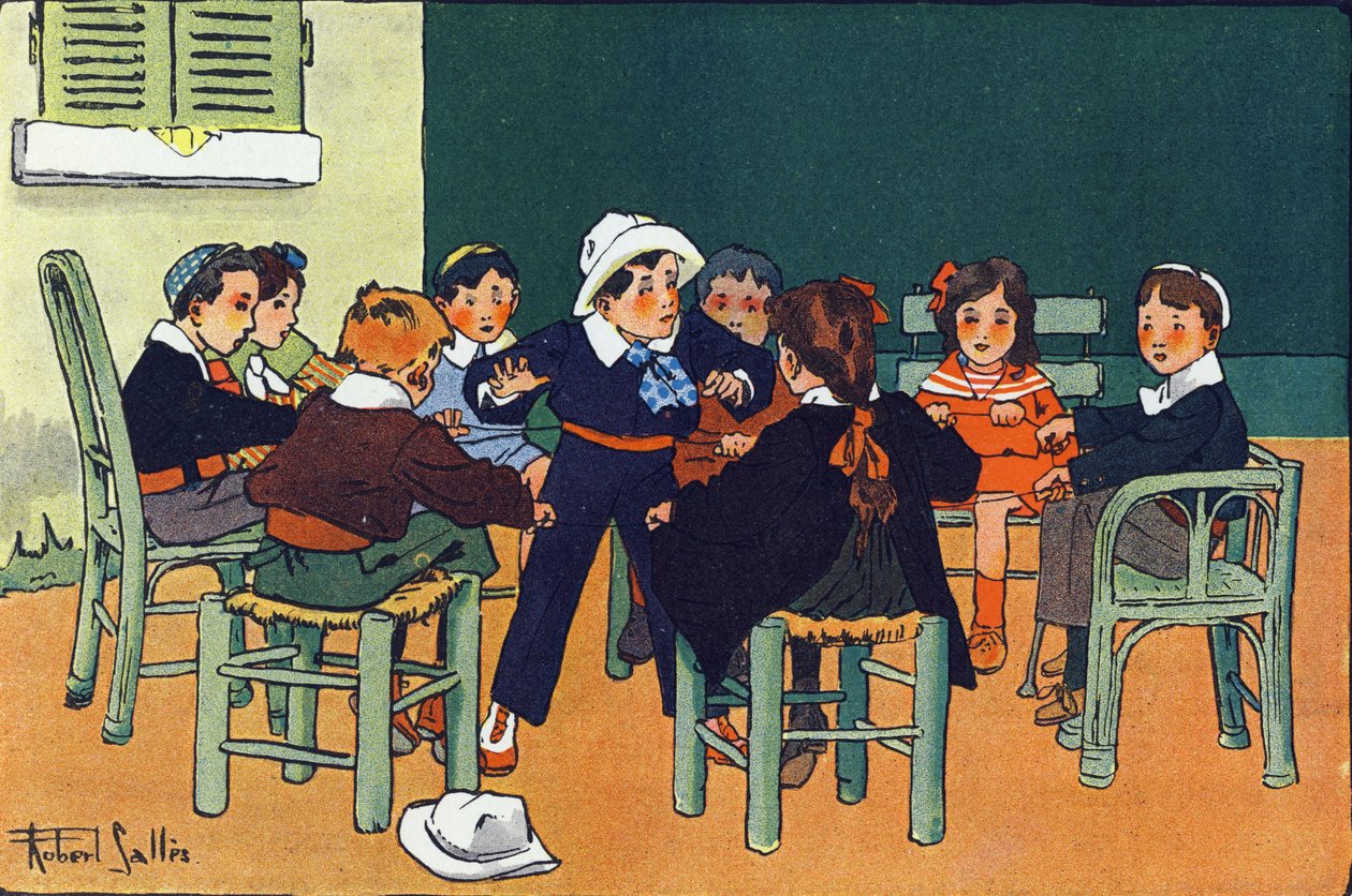 Gelincik için. Gravür “” Ne oynuyoruz? Robert Salles (1871-1929) tarafından suluboya çizimleri ile E. Weber tarafından “”. Kütüphane Garnier Freres, Paris by Robert Salles