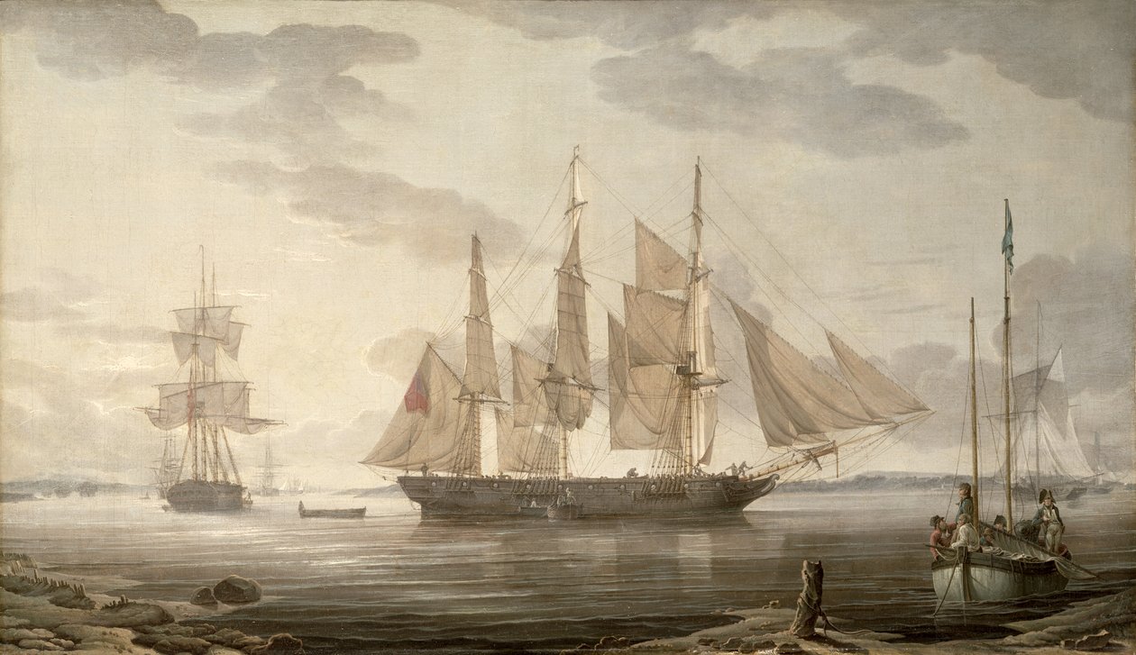 Limandaki Gemiler, 1805 by Robert Salmon