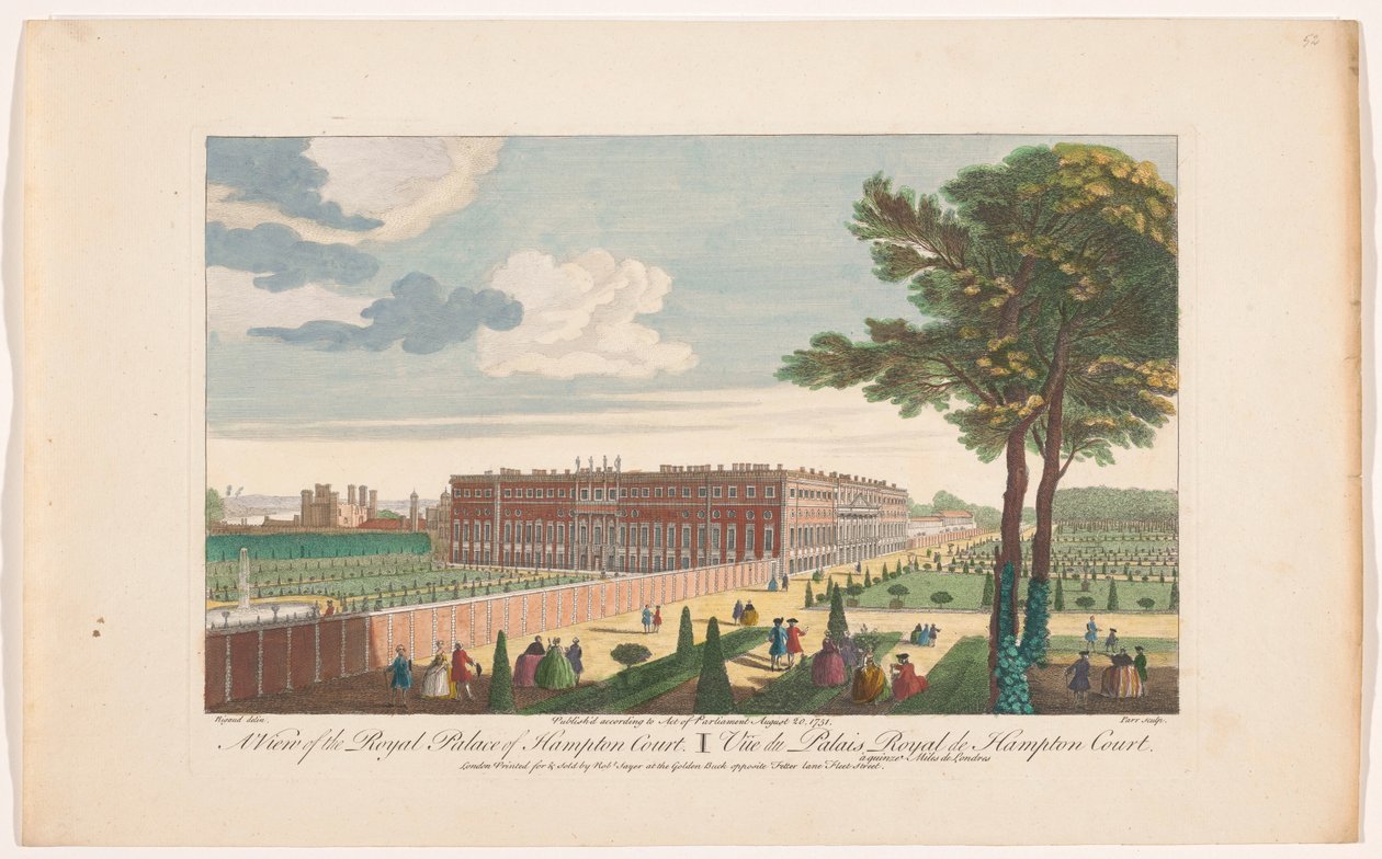 Gezicht op Hampton Court Palace te Londen Hampton Court Kraliyet Sarayı