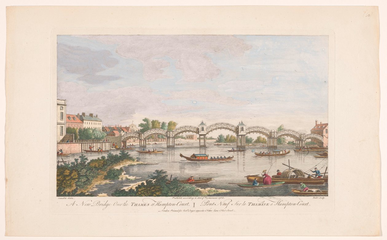 Hampton ve East Molesey arasındaki Thames Nehri üzerindeki Hampton Court Köprüsü