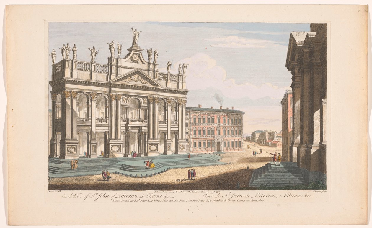 Roma'daki St. John Lateran Kilisesi'nin görünümü Roma'daki St. John of Lateran'ın görünümü (nesne üzerindeki başlık) Roma (seri başlığı) by Robert Sayer