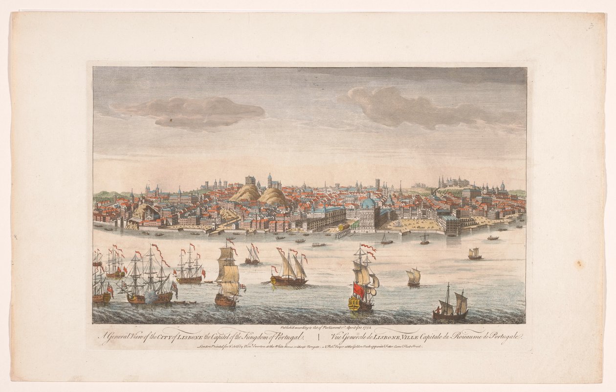 Lizbon şehrinin görünümü Portekiz krallığının başkenti Lizbon şehrinin genel bir görünümü (nesnedeki başlık) Madrid ve Lizbon (dizi başlığı) by Robert Sayer