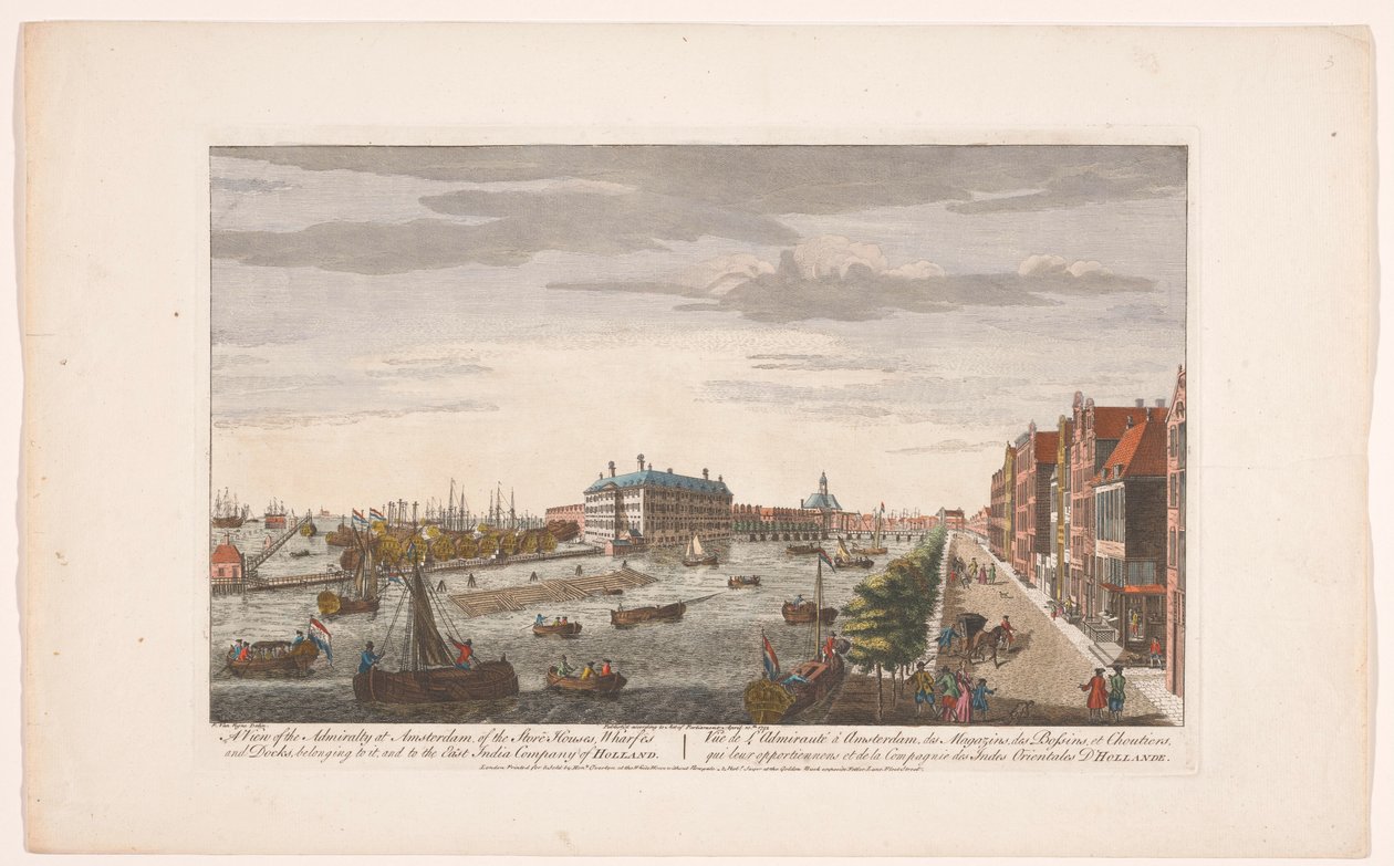 Gezicht op het Admiraliteitsmagazijn te Amsterdam Amsterdam