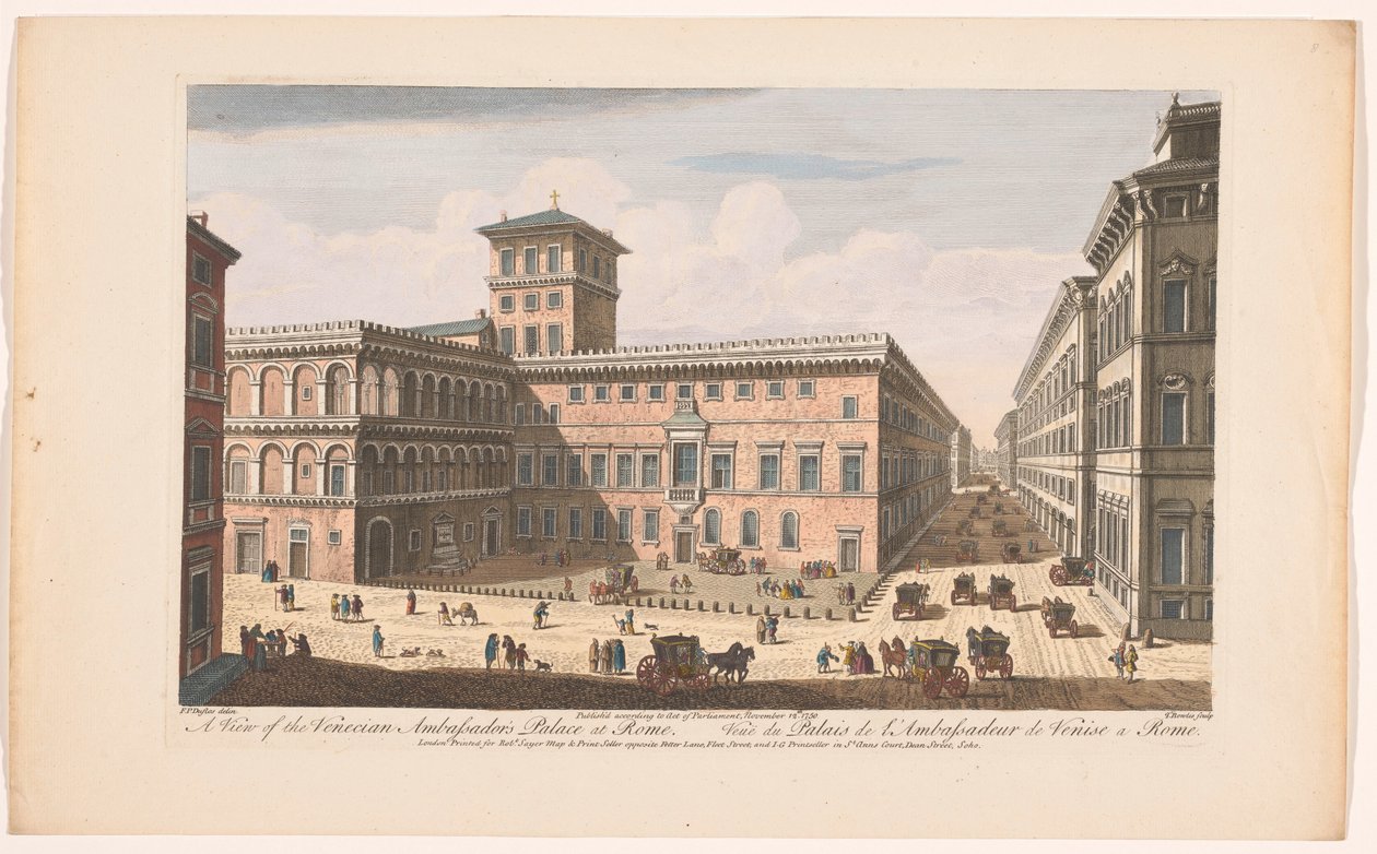 Gezicht op het Palazzo Venezia te Roma Roma