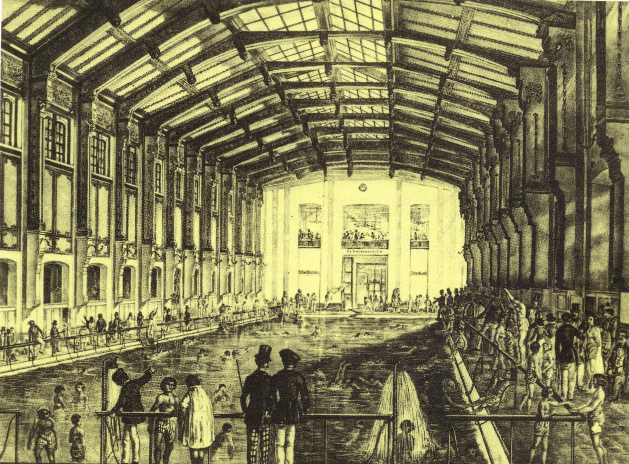 Kapalı yüzme havuzu ve dans salonu Sophienbad, Viyana by Robert Schediwy