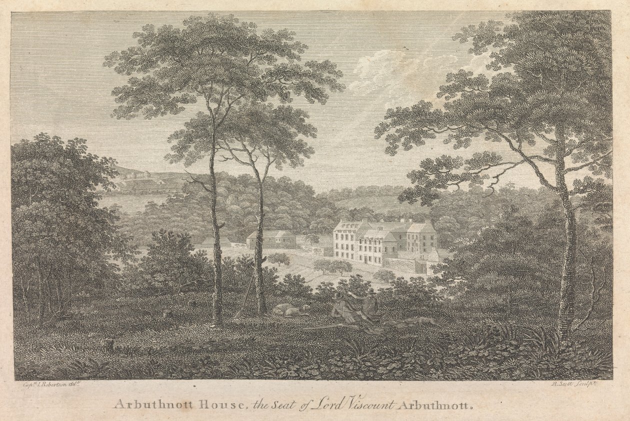 Arbuthnott Evi, Lord Viscount Arbuthnott'un Koltuğu; sayfa 10 (Birinci Cilt) by Robert Scott