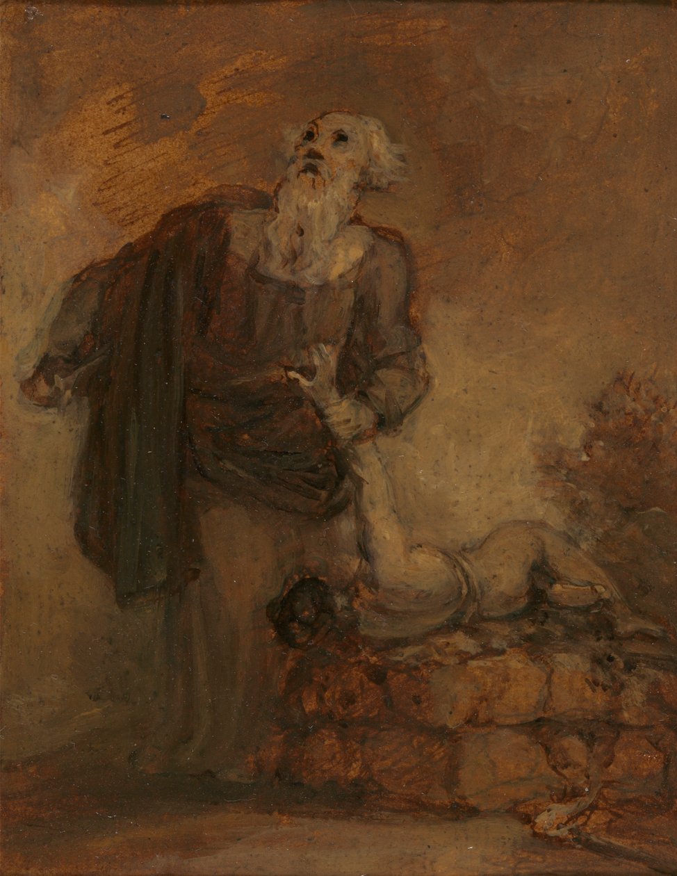 Abraham ve Isaac (İbrahim, İshak'ın kolunu tutuyor) by Robert Smirke