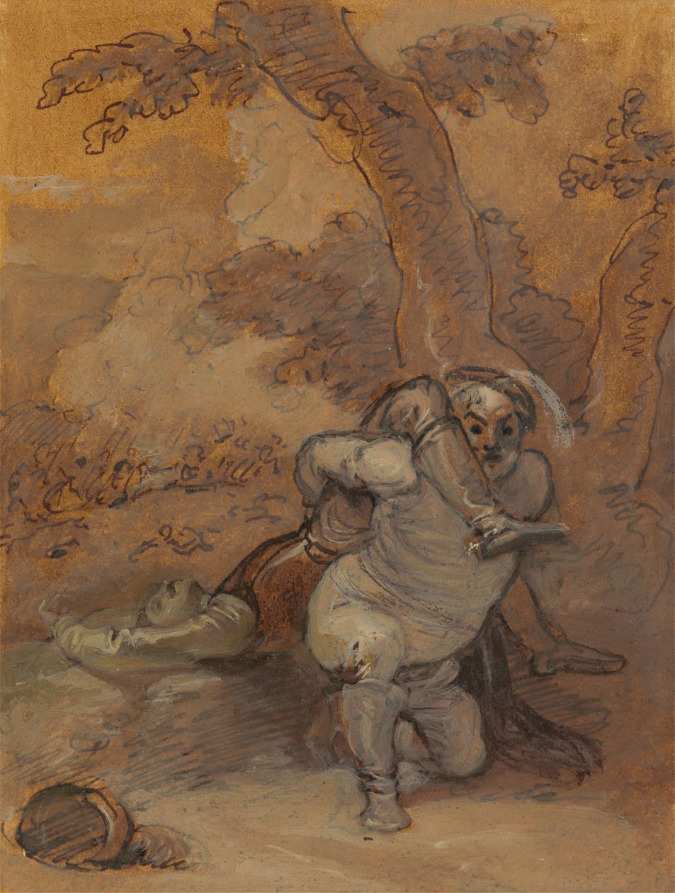Falstaff Hotspur'un Gövdesini Sürüklüyor by Robert Smirke
