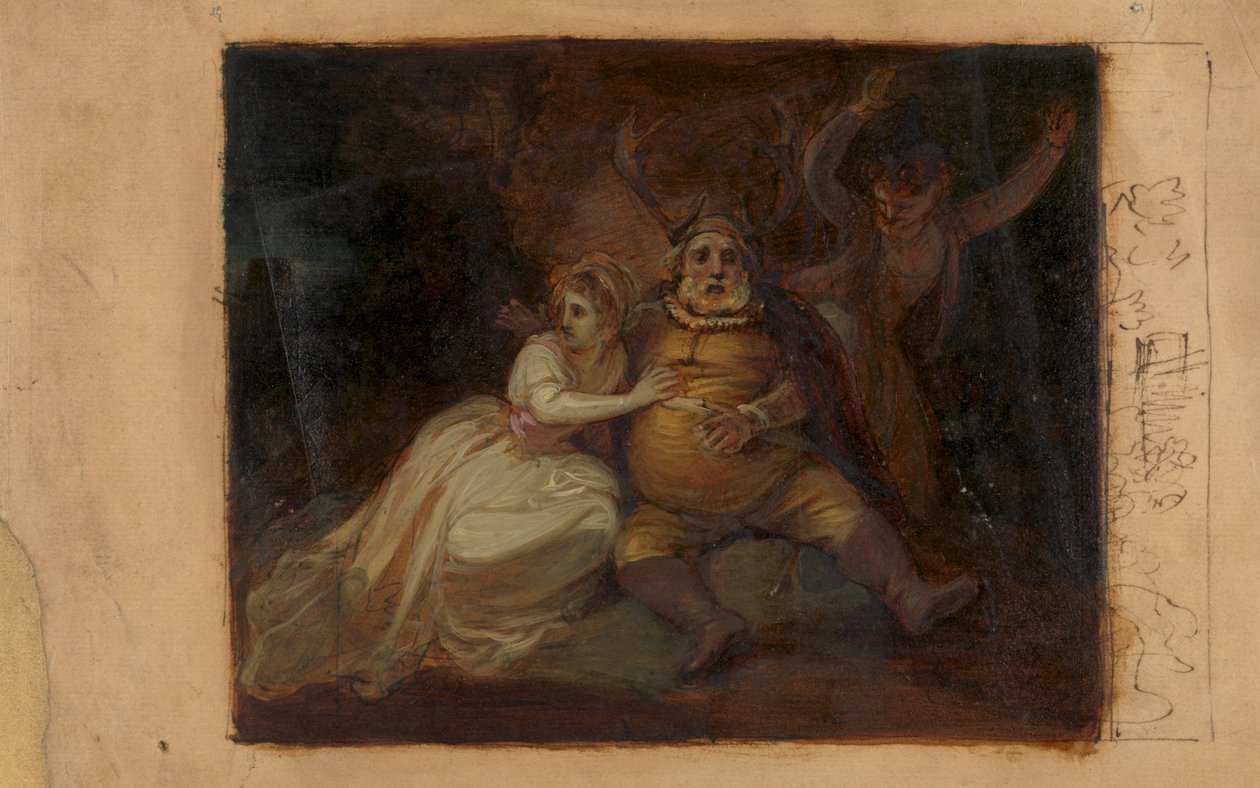 Herne's Oak'daki Falstaff by Robert Smirke
