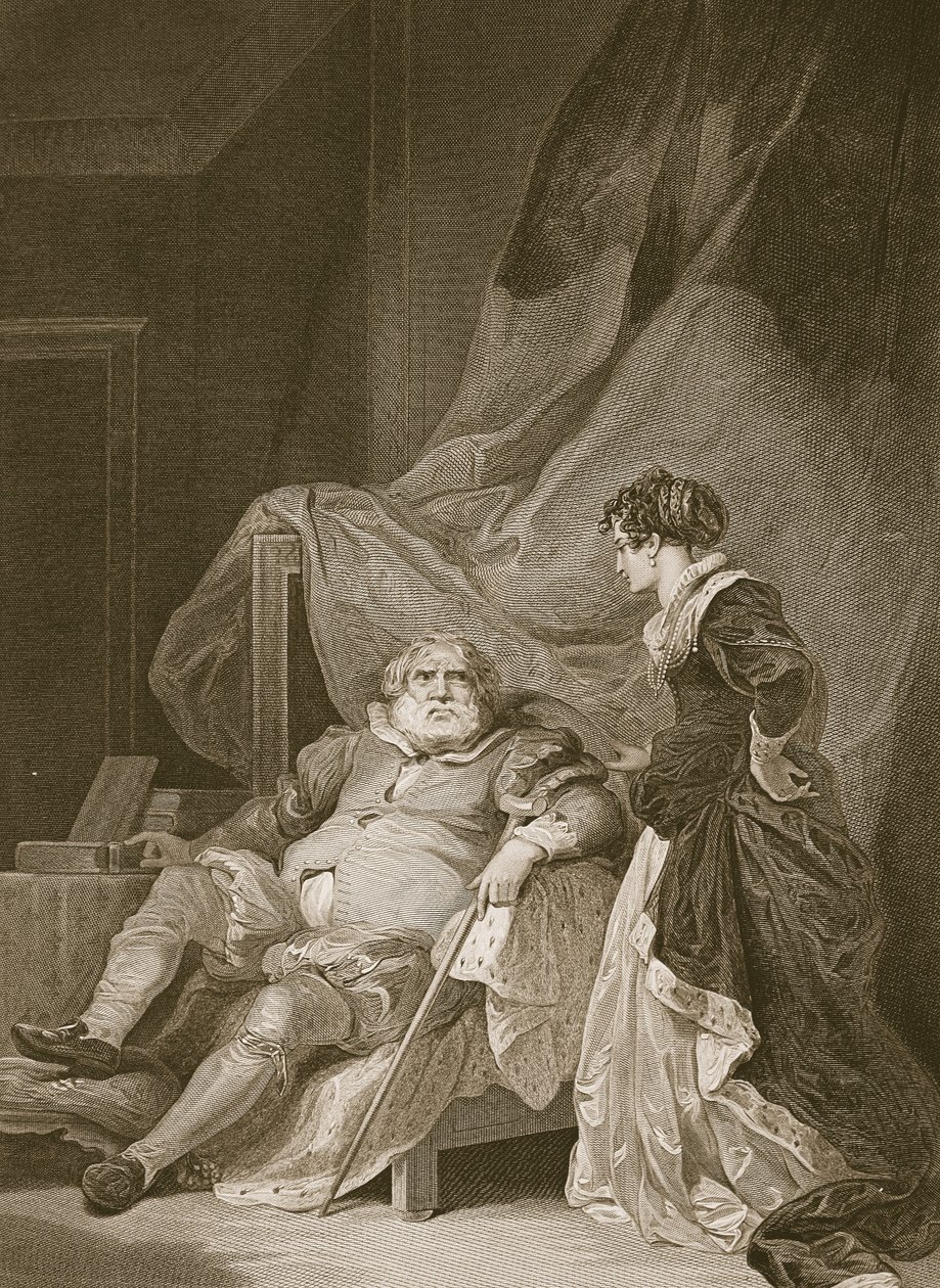 8. Henry ve Catherine Parr, George Noble tarafından oyulmuş, David Hume