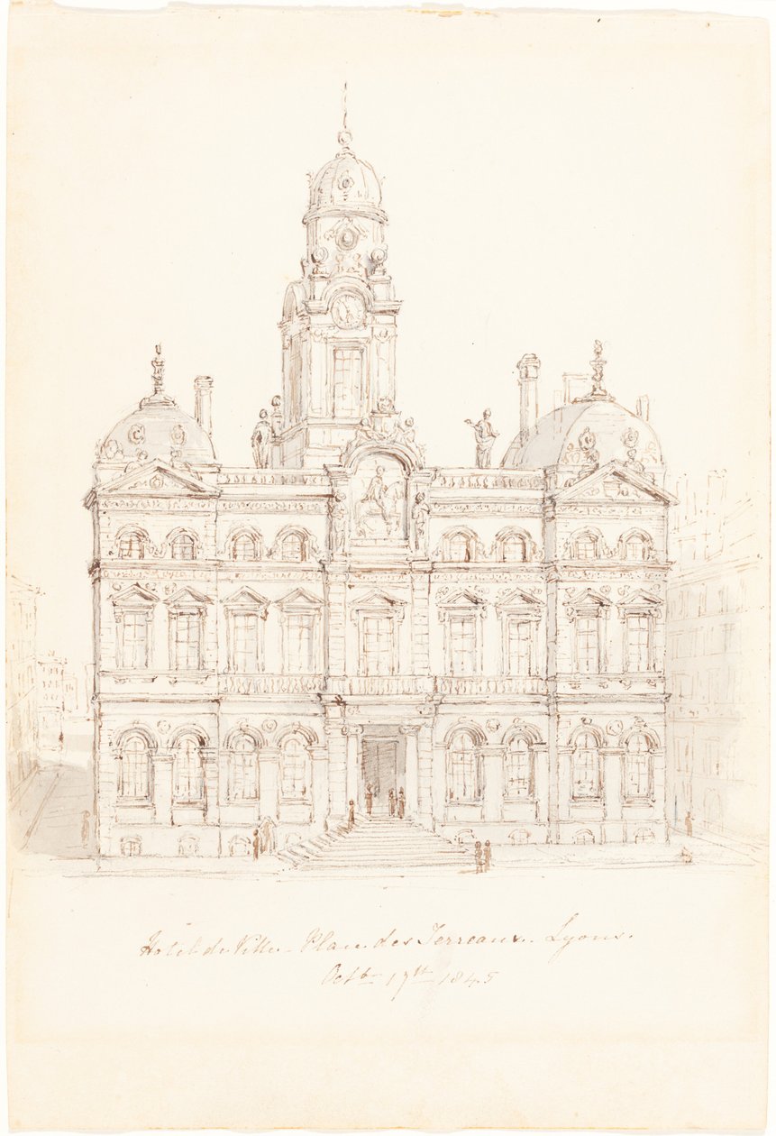 Belediye Binası, Place des Terreaux, Lyon by Robert Smirke