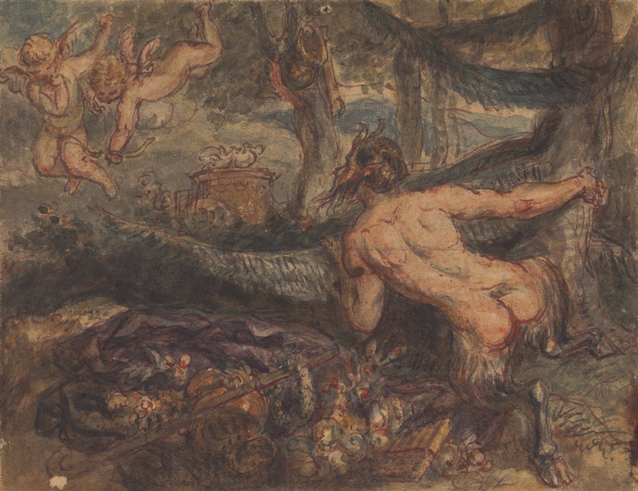 Pan, Casusluk, Bir Ağacın Arkasından, Putti'de, Ok Atma by Robert Smirke