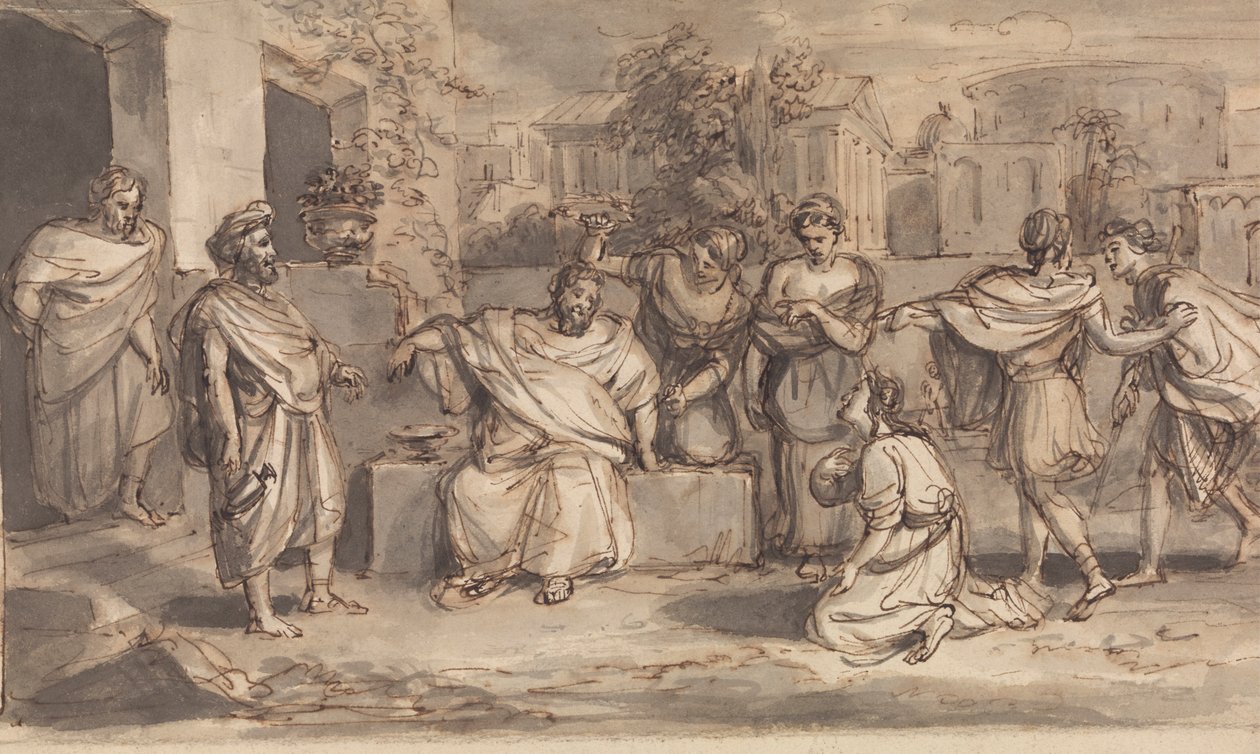 Atinalı Timon için Skech by Robert Smirke