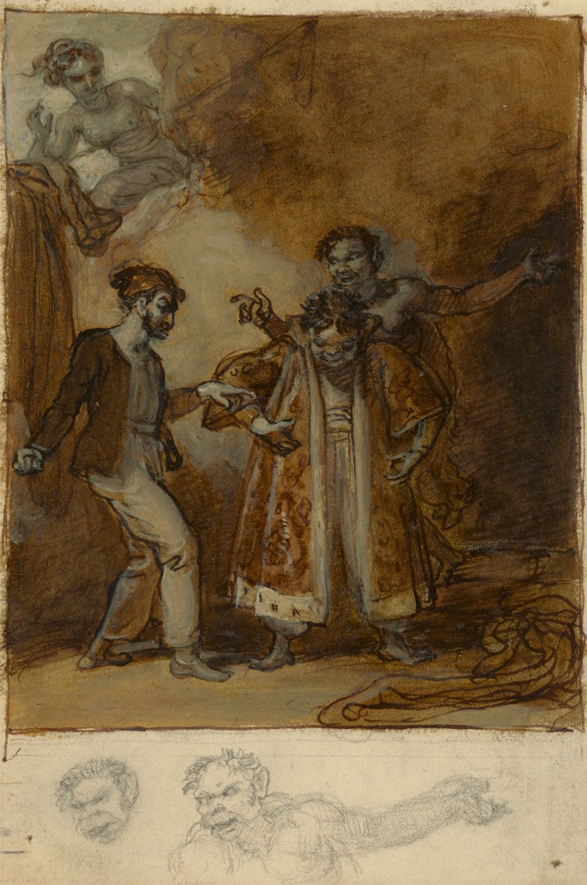 Stephano, Trinculo ve Caliban, Prospero'nun Sihirli Gardırobuyla by Robert Smirke