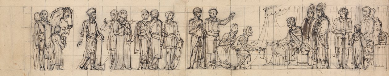 Krala Saygı Gösteren Şövalyelerin İncelenmesi by Robert Smirke