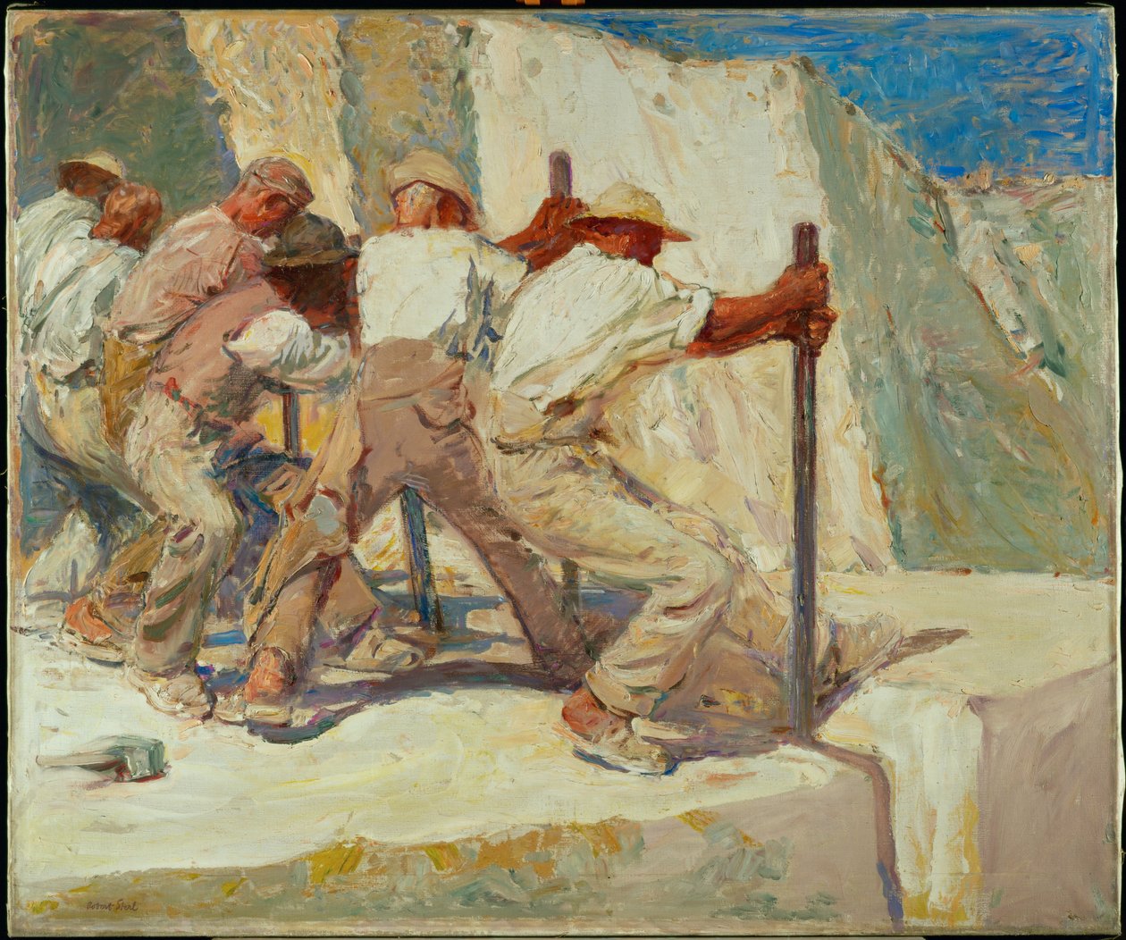 Taşçılar (tuval üzerine yağlıboya) by Robert Sterl