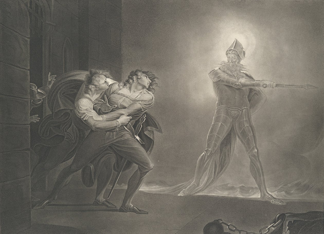 Hamlet, Horatio, Marcellus ve Hayalet Shakespeare, Haml..., ilk kez 1796