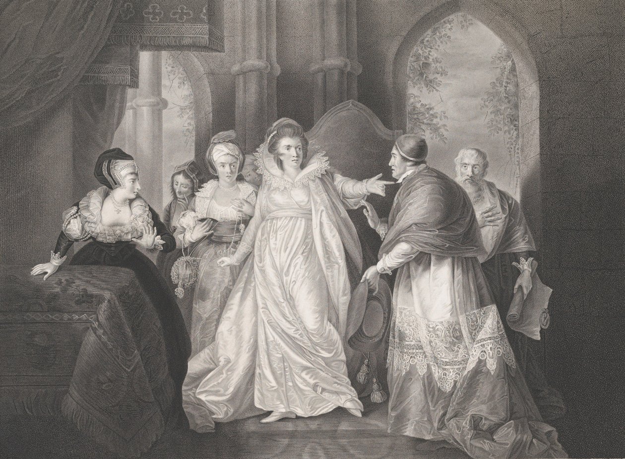 Kraliçe Catherine, Kardinal Wolsey ve Kardinal Campeius Sha..., ilk kez 1796