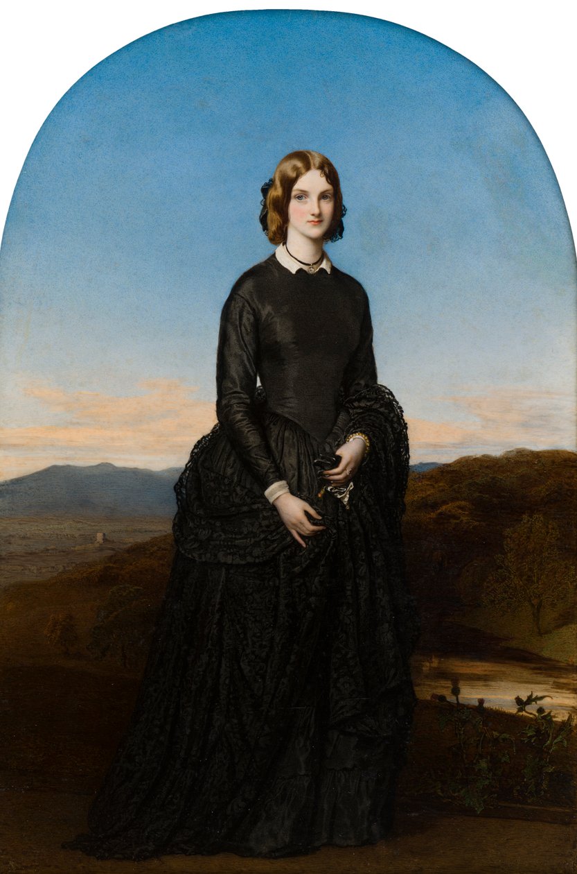Hon portresi. Selina Weld Forester, Vikontes Newport ve daha sonra Bradford Kontesi (1819-1894), c.1840-70 (fildişi üzerine yağ) by Robert Thorburn
