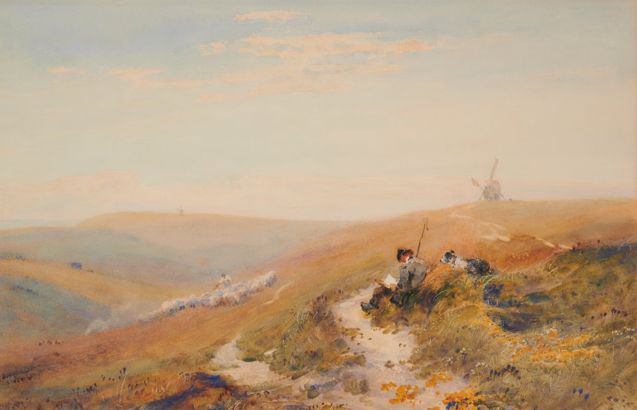 Sussex Downs (Sonbahar) by Robert Thorne Waite