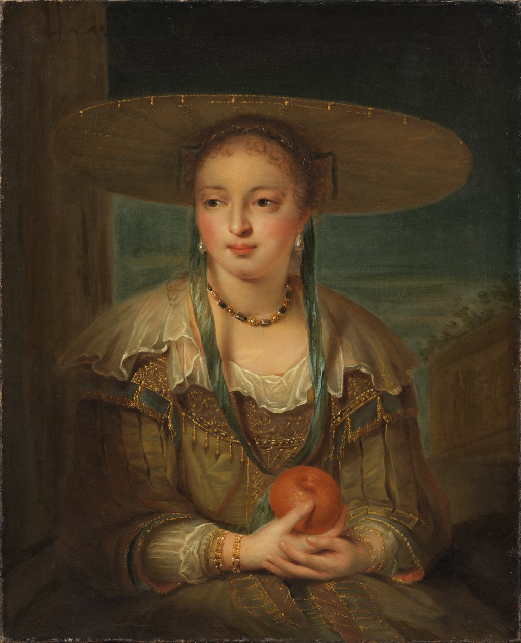 Pomone - Pomona, Tournieres, Robert (1667-1752). Tuval üzerine yağlıboya. Boyut : 78x64 cm. Ulusal Müze Stockholm by Robert Tournieres