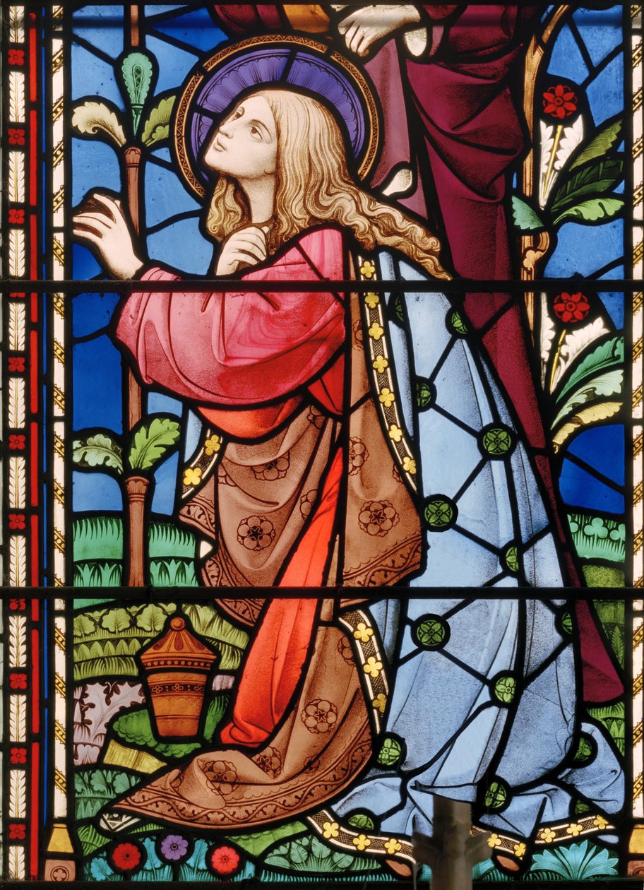 Bramcote, St Michael, Doğu Penceresi detayı, Heaton, Butler & Bayne, Bayne, Mary Magdalene, 1862 by Robert Turnill Bayne