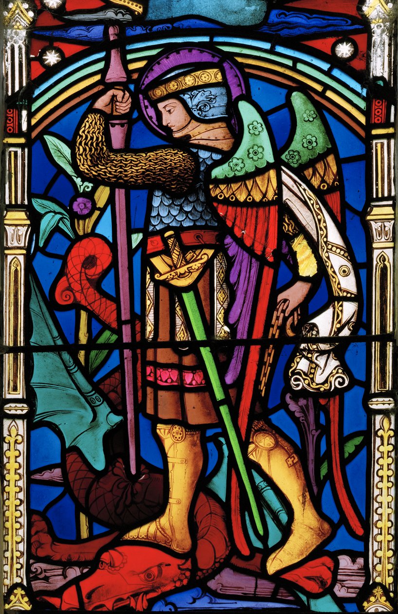 Son Yargı, detay, St Michael, 1863 (vitray) by Robert Turnill Bayne