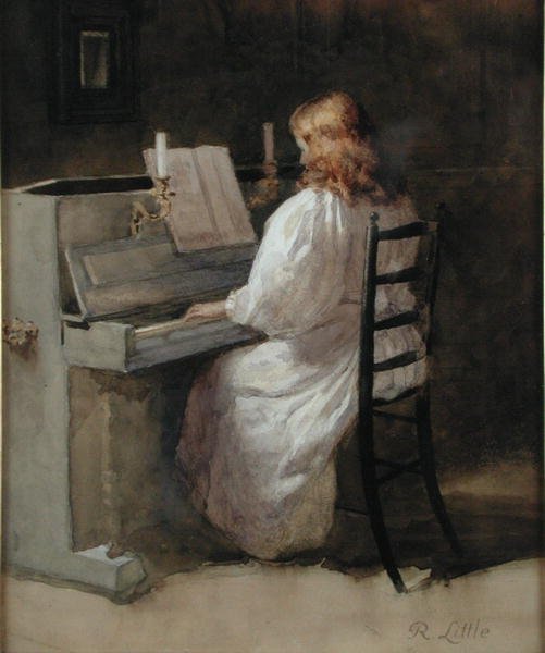 Gece (kağıt üzerine sulu boya) by Robert W. Little