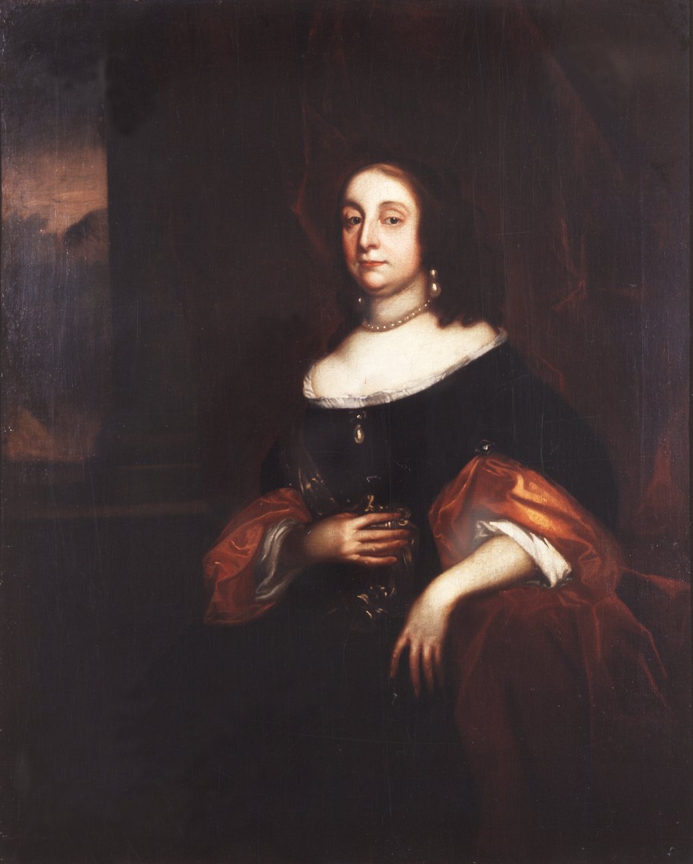 Elizabeth Cromwell, nee Bourchier, the Protectores, c.1654-58 (tuval üzerine yağlı boya) by Robert Walker