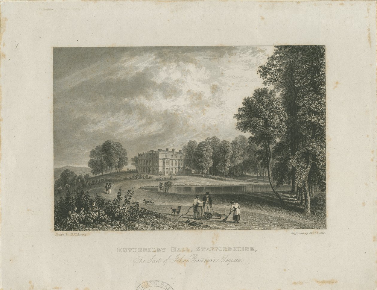 Biddulph - Knypersley Hall [yeni]: çelik gravür ve [?19. yüzyıl] by Robert Wallis