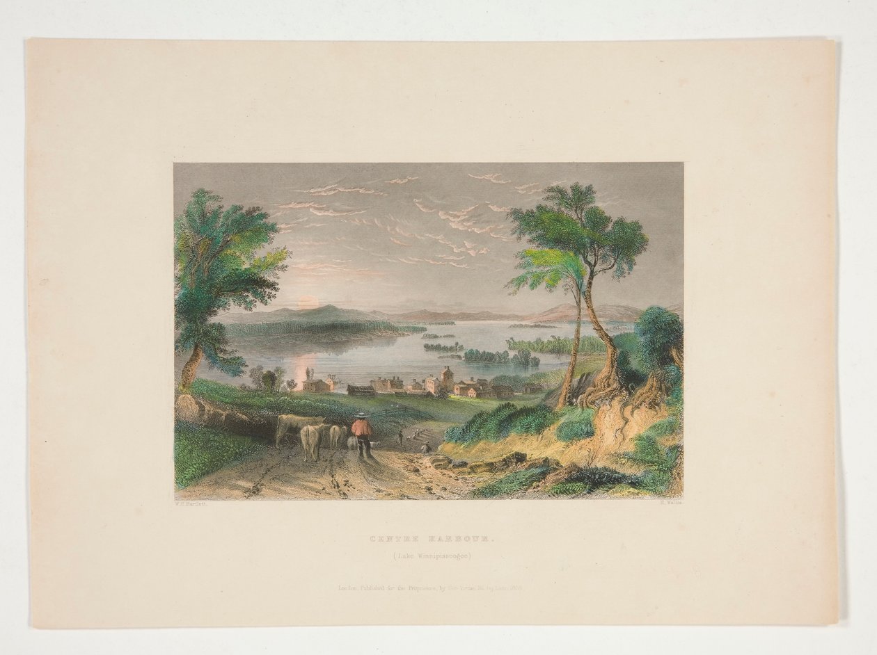 Centre Harbour, Winnipesaukee Gölü, Nathaniel Parker Willis için illüstrasyon by Robert Wallis