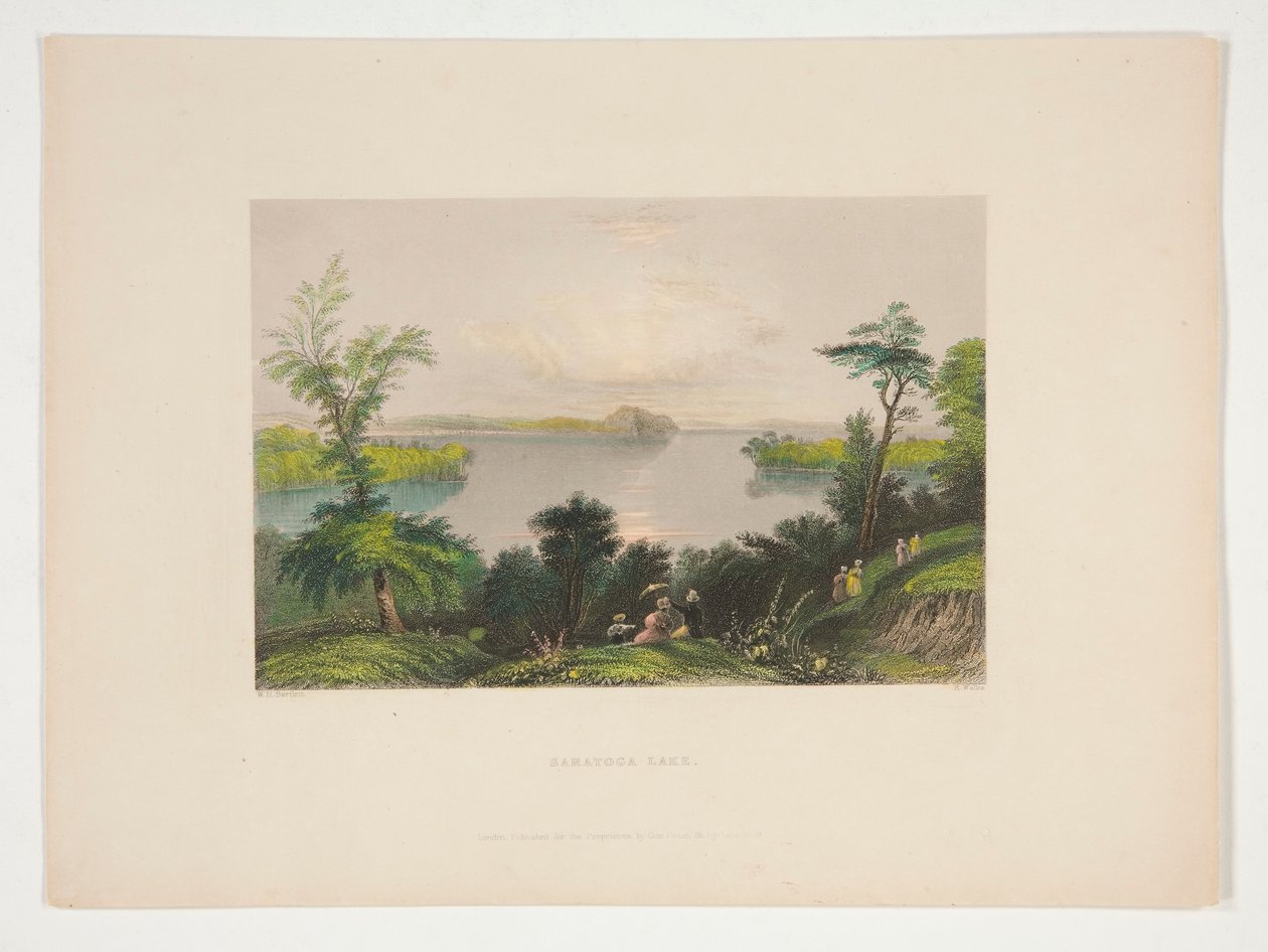 Saratoga Gölü, Nathaniel Parker Willis için illüstrasyon by Robert Wallis