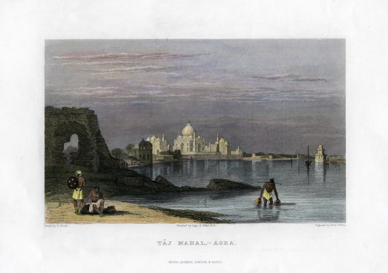 Tac Mahal, Agra, Hindistan, 19. yüzyıl by Robert Wallis