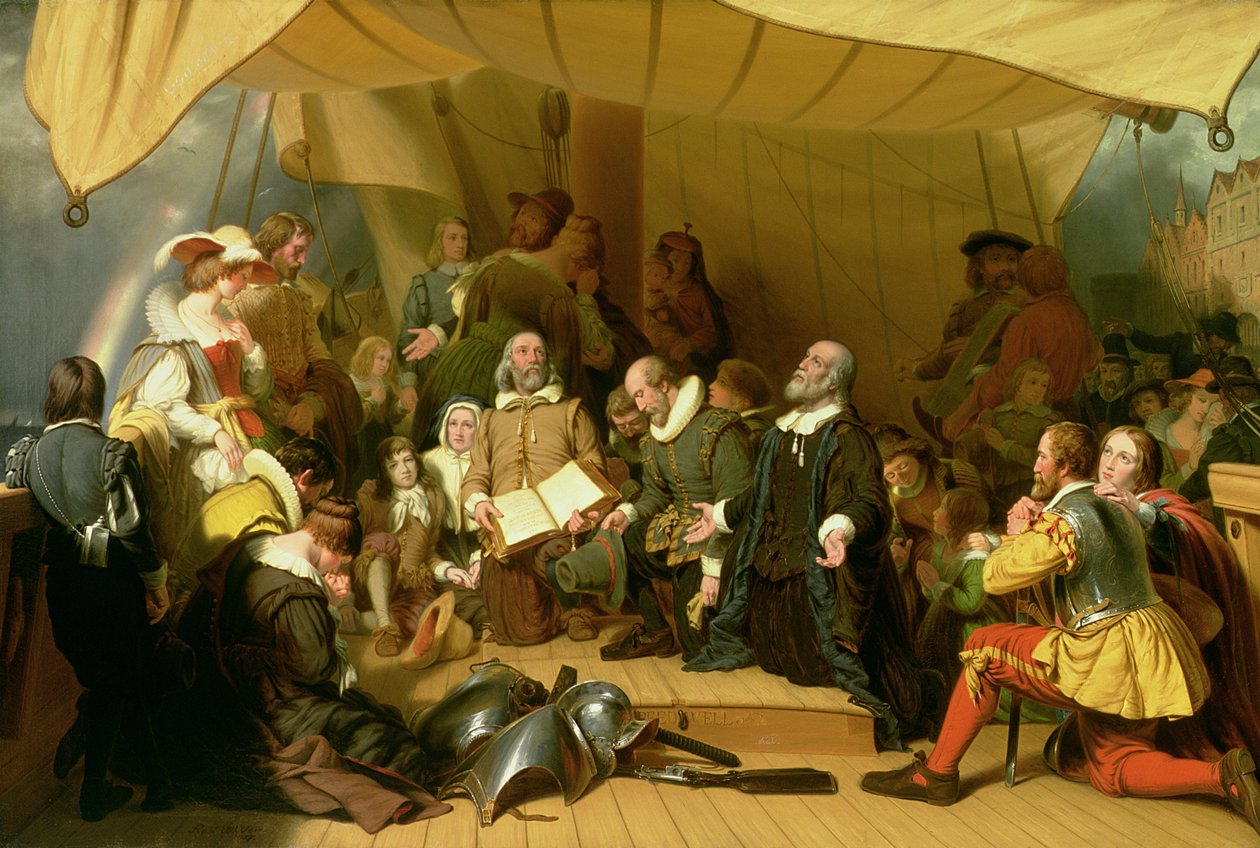 Hacıların Gemiye Çıkışı by Robert Walter Weir