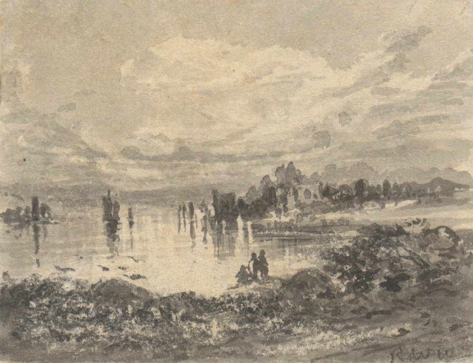 Figürlerle Göl ve Dağ Manzarası by Robert Walter Weir