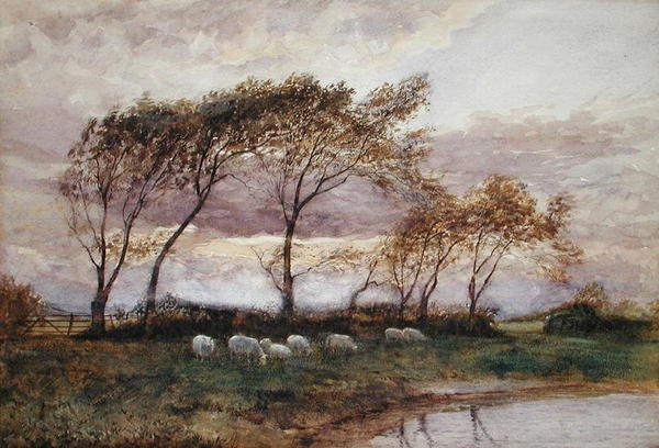Bir Sonbahar Akşamı (kağıt üzerine suluboya) by Robert Weir Allan