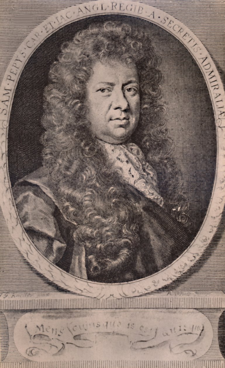Samuel Pepys, İngiliz günlük yazarı ve deniz yöneticisi, c1690 1894 by Robert White