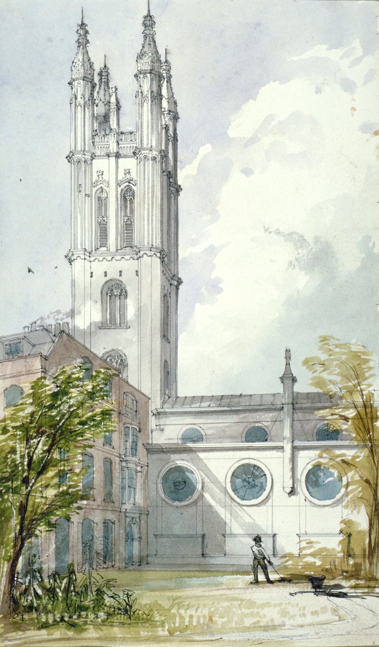 St Michael Kilisesi, Cornhill, Londra Şehri, 1837 by Robert William Billings