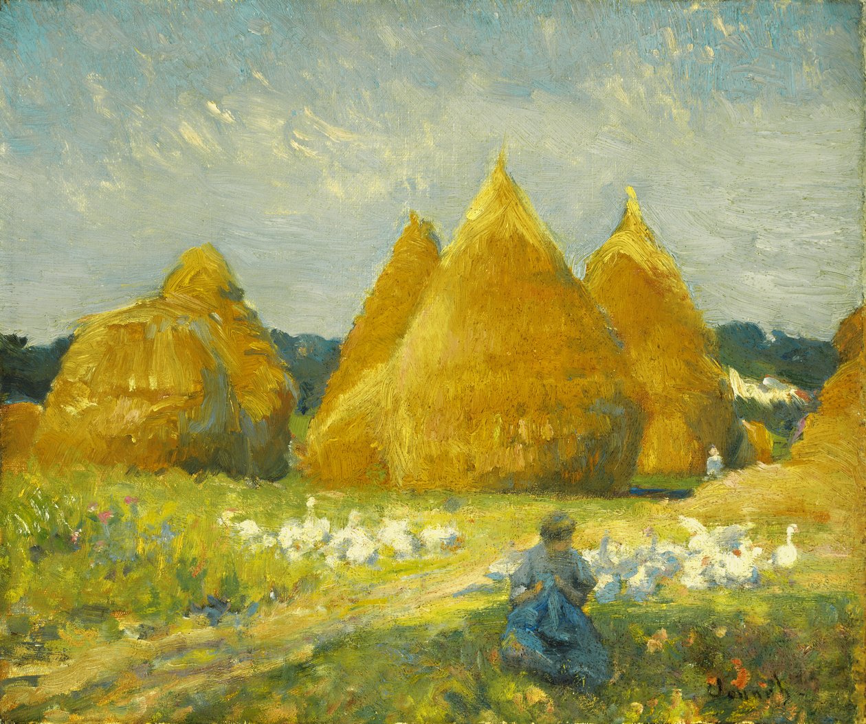 Kaz toplama by Robert William Vonnoh
