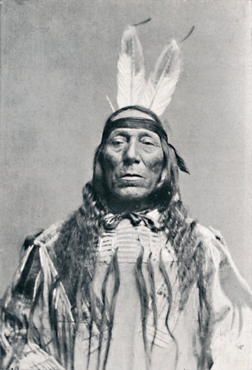 Bir Sioux Kızılderilisinin tam yüz görünümü, 1912 by Robert Wilson Shufeldt